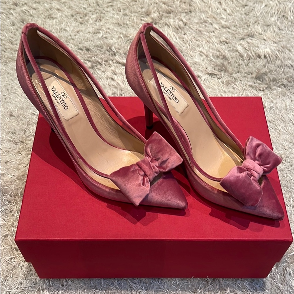 Valentino Pink Bow Stiletto Heels